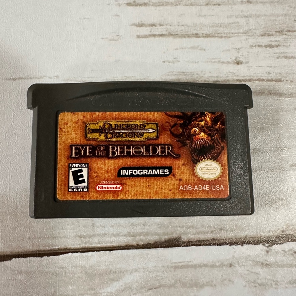 Game Boy Advance D&D Eye of The Beholder *Cartridge Only